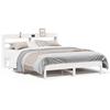 VidaXL Cadre de lit et tête de lit blanc 140x190 cm bois de pin massif, lit, meuble de chambre à coucher, lit en bois, lit 3306901