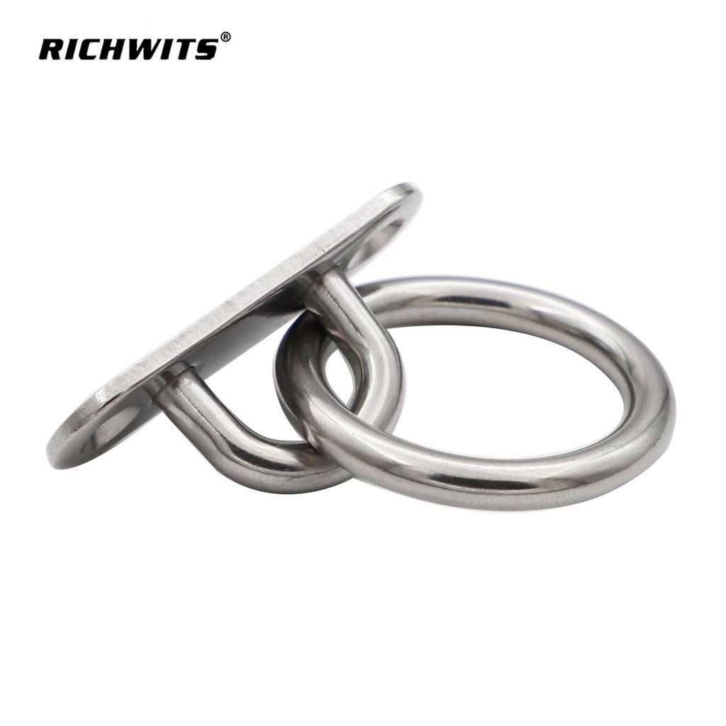 [5мм 304] Эллиптический с кольцом / Рым-пластина Квадратный дверной крюк Рым-пластина для троса Фурнитура из нержавеющей стали 304 316