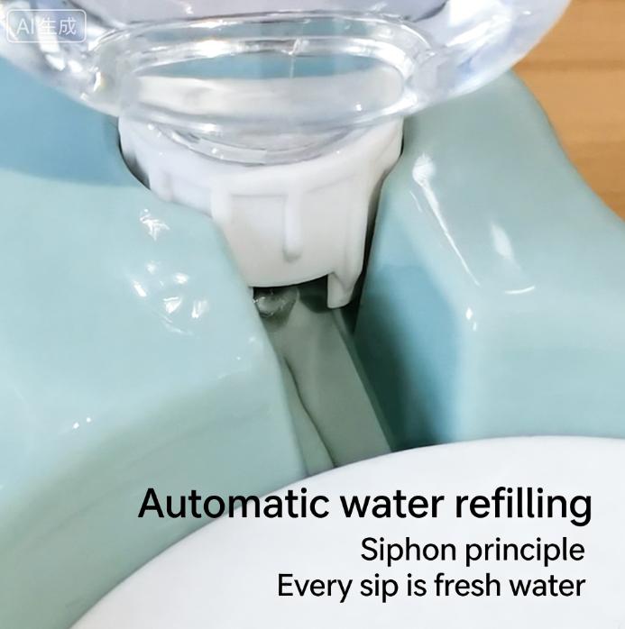 2-in-1 Automatic Pet Water Dispenser Double Bowl for Cats and Dogs