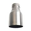RE Exhaust nozzle 304 stainless steel silvery brushed single tube car exhaust nozzle 2.5 inches 4.5 inches car exhaust nozzle