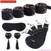 Секс-инструменты для БДСМ-связывания для взрослых S&;M Фетиш-игры Набор Вибратор Наручники Лодыжка Кровать Наборы игрушек для