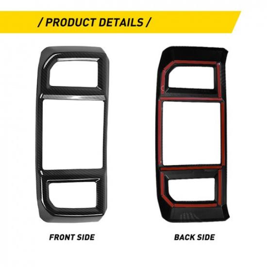 Fit 2015- Ford F150 Rear Air Vent Outlet Frame Panel Carbon Fiber Inner Trim