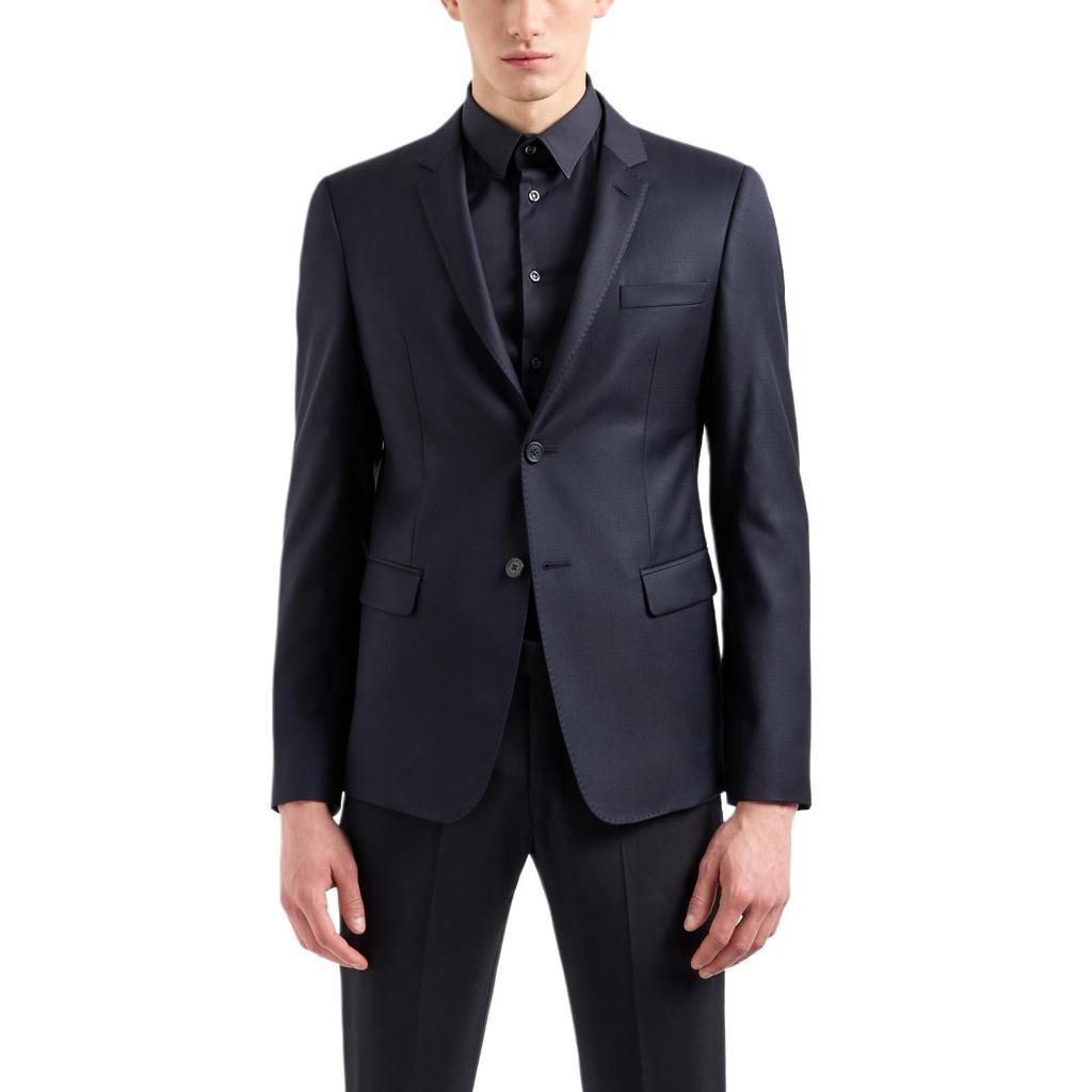 EMPORIO ARMANI FW24 Business Suit Coat Men's Marine Blue 01G180-01047-922