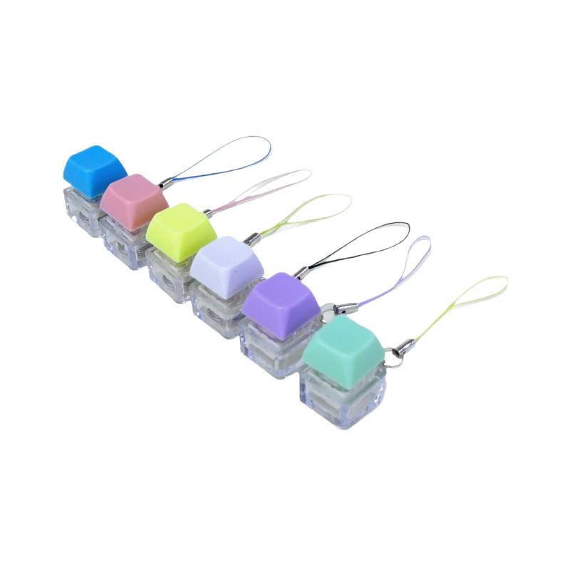 Светодиодная клавиатура брелок игрушка снятие стресса сделай сам кнопка палец колпачки для клавиатуры игрушка маленькие подарки маленькие гаджеты брелки