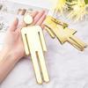 2Pcs Acrylic Bathroom Mirror Sign Adhesive Restroom Door Toilet 3D Sign Business Restaurant Office Hotel Washroom Wall Identification Signage
