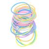 100pcs Gummy Rubbe Silicone Gel Bracelets Elastic Wristband Bracelet  For Girls Women