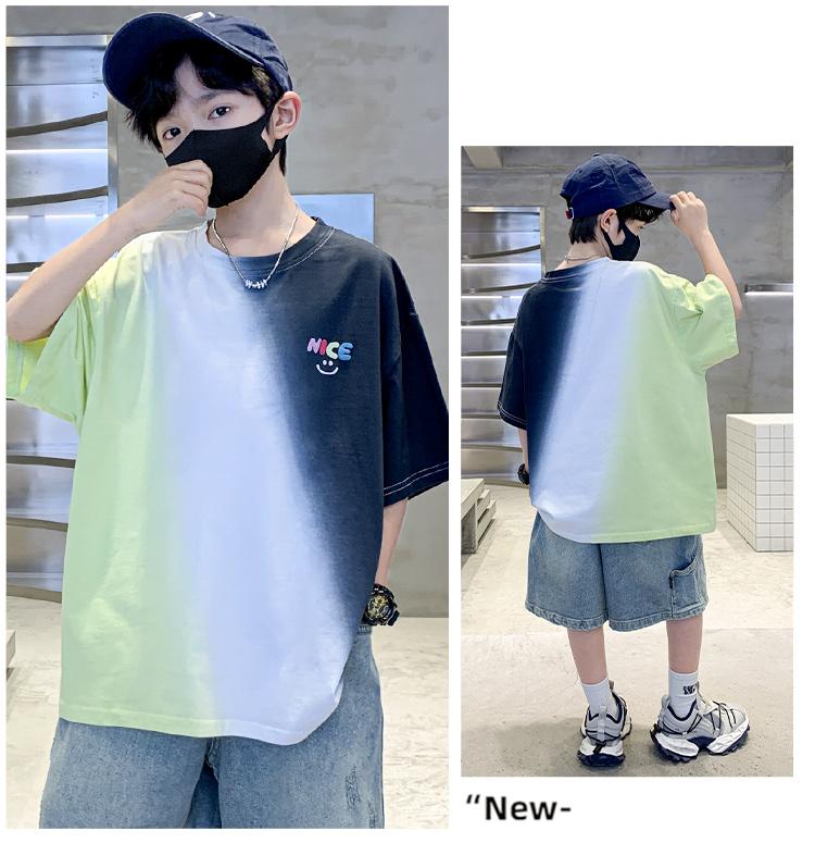 Children's clothing boys' summer T-shirt short sleeved 2026 new summer boys' big children's summer cool top trend