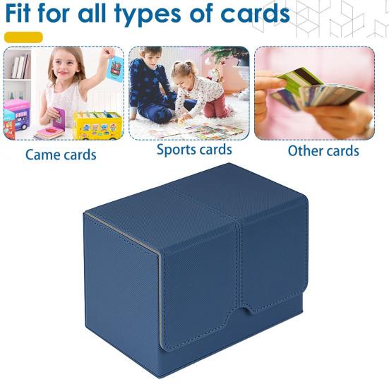 Чехол для колоды магнитных карт, многофункциональный чехол из искусственной кожи TCG, держатель для торговых игровых карт, органайзер, большая вместительная коробка для хранения спортивных игральных карт