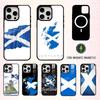 S-Шотландия S-Шотландский флаг Чехол для телефона для iPhone17,16,15,14,13,12,11 Plus,Pro Max Магнитный для Magsafe Беспроводная зарядка