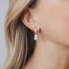 Серьги Huitan Simple Pear Circonia Crystal для женщин, темпераментные, элегантные, модные, для свадебной вечеринки, универсальные, женские украшения