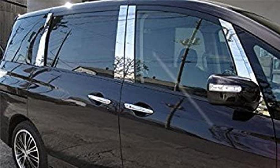 BRIGHTZ Biante CC Series Finish Stainless Steel Plated Pillar Panels Visor Not Ultra-Mirror (14pcs, Included) [PIL-SIL-286]