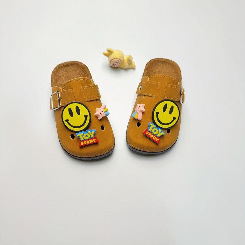 Birken Милые Мультяшные Детские Весенние Закрытые Тапочки на Толстой Подошве