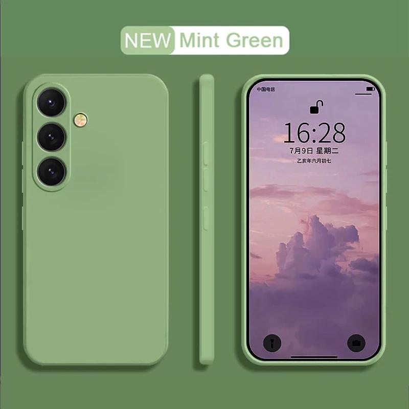 Жидкий силиконовый чехол для телефона для Samsung Galaxy S21 S22 S23 S24 S25 UItra Plus S23 S24 FE легкий красочный мягкий чехол на заднюю панель