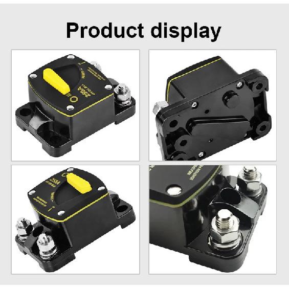 30A 40A 50A 60A 80A 100A 150A 200A 250A 300A Circuit Breaker Car Boat Auto Manual Reset Waterproof 12V-48V