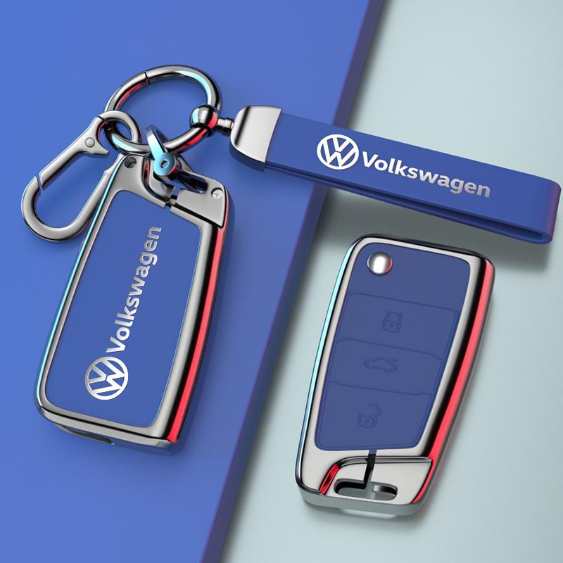 Для VOLKSWAGEN VW для Volkswagen Tiguan VW Golf 7 4 5 Mk4 6 MK7 для Skoda Octavia A7 для Seat Leon Ibiza Altea Металлический чехол для автомобильного ключа