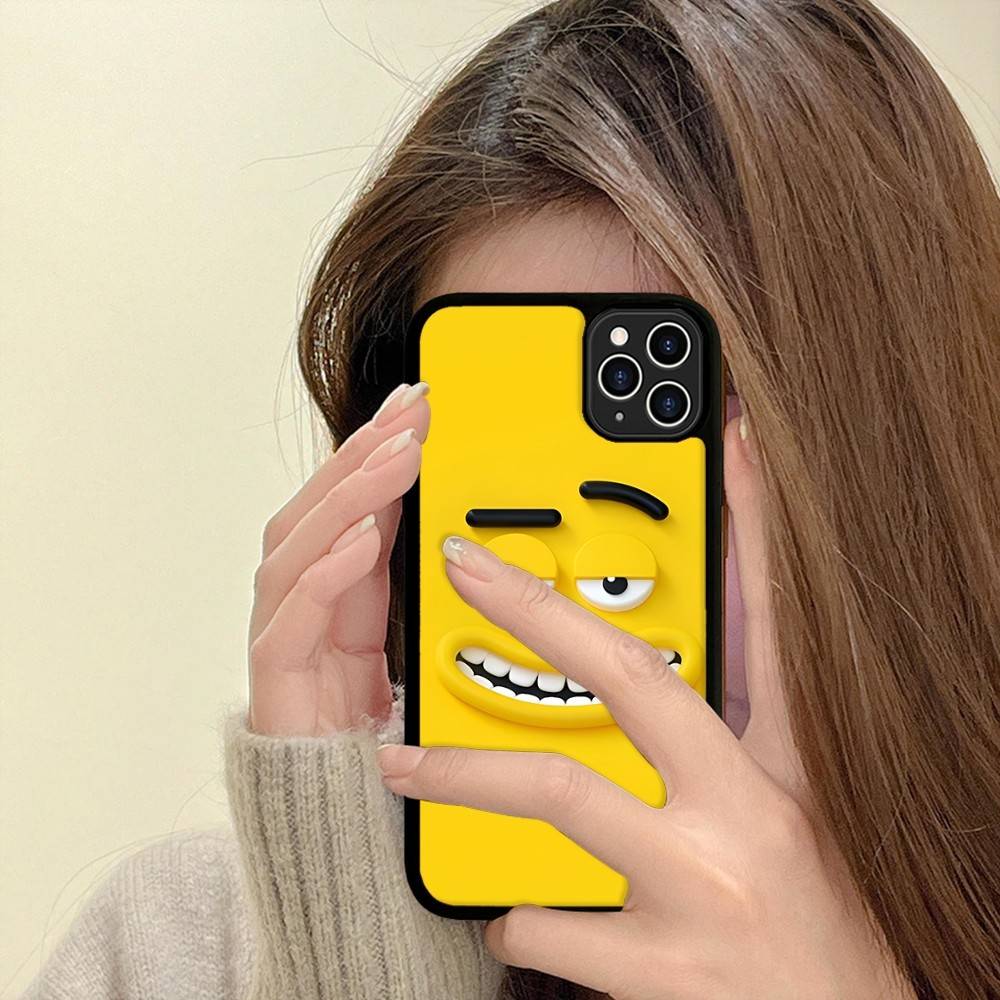 Смешное лицо Для IPhone 17 16 15 14 13 12 11 Mini Pro Max Plus PC+TPU Задняя крышка для телефона