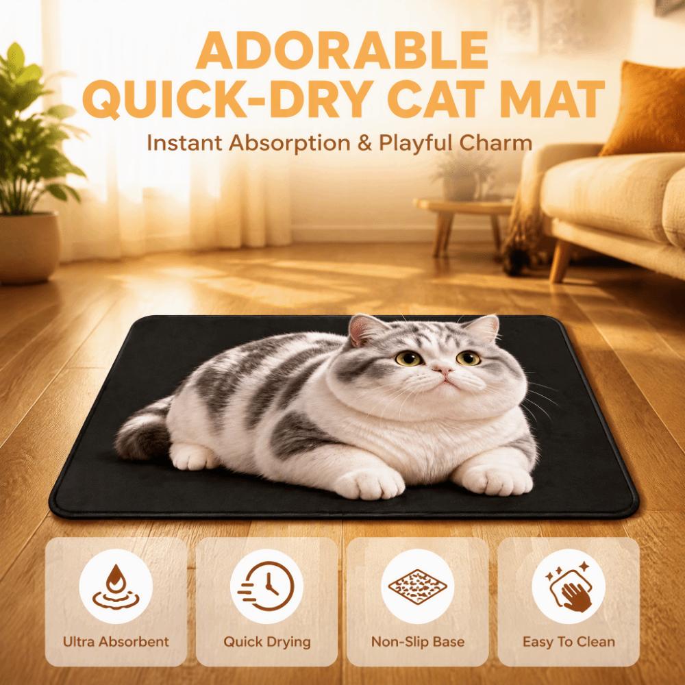Non-Slip Cat  Area Rug Diatomaceous Earth Cartoon Carpet Soft Home Decor Carpet  Living Rooms