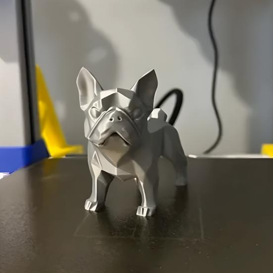 Yousheng French Bulldog Statue 3D Printed Standing Dog Figurine PLA Animal Sculpture Home Office Bookshelf Desktop Decoration Ornament