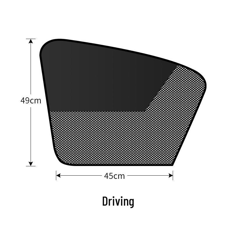 Dual-Tone Magnetic Car Sunshade Curtain for Heat and UV Protection