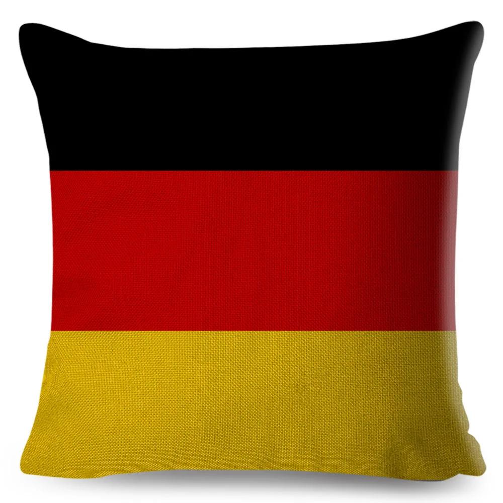 Чехол на подушку с национальным флагом в 50 стилях для дивана, декор для детской комнаты, наволочка с геометрическим принтом, наволочка из полиэстера 45x45 см