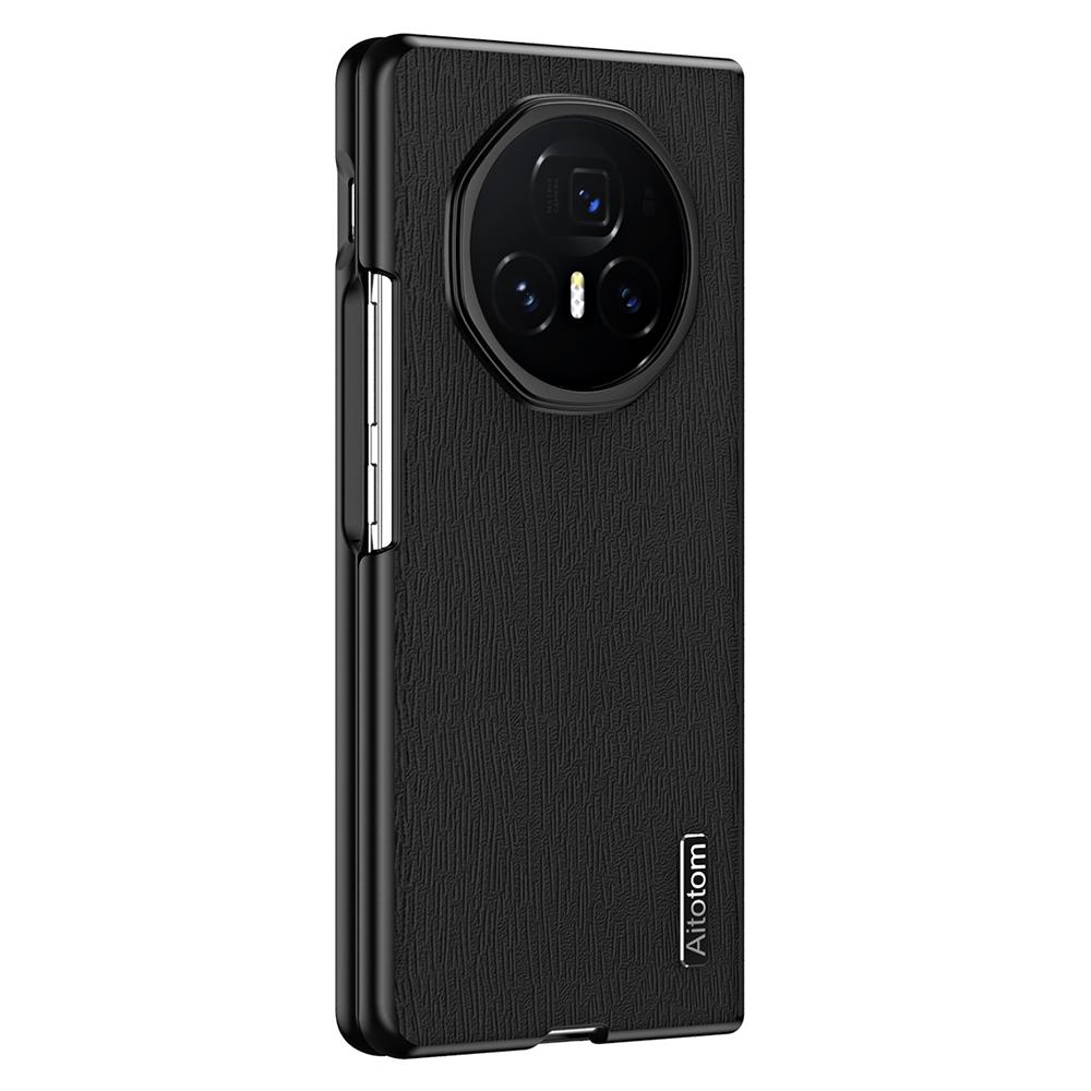 Для Honor Magic V5 5G Чехол Текстура дерева Покрытый ПУ кожей ПК ТПУ Чехол для телефона