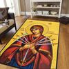 Большой ковер для гостиной и спальни с принтом иконы святого, удобный, не линяет, прочный, для пола, отличительный, элегантный, для дома