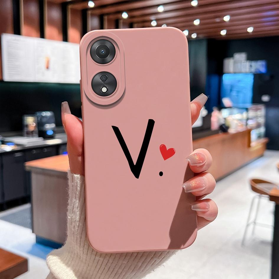 Чехол для Oppo A58 A57 A56 A55 A54 A53 A52 Чехол для телефона Популярный парный узор с буквами Высококачественный противоударный силиконовый защитный корпус для Oppo Shell