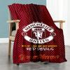 Manchester Customize Text Blanket Gift Customizable Blanket Comfortable for Office Chair Livingroom Sofa Chair Four Seasons Universal