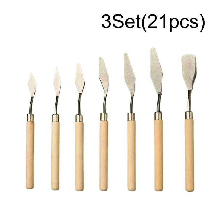 1Набор/3Набора Мастихин для масляной живописи Набор Краска Деревянная ручка Мастихин Палитра Искусство Гуашь Краска Живопись Скребок