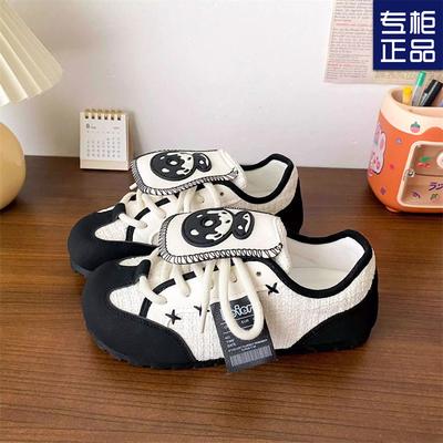 2024 новые нишевые уродливые милые пуховые маленькие белые туфли оригинальные балетки женские универсальные парусиновые туфли студенческие повседневные туфли для женщин