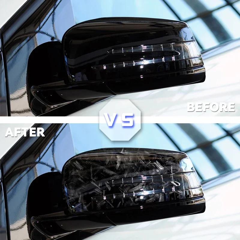 Чехлы на зеркала заднего вида для Mercedes-Benz W204 E W212 W176 W246 CLS C218 GLA X156 ABS, глянцевый черный из углеродного волокна