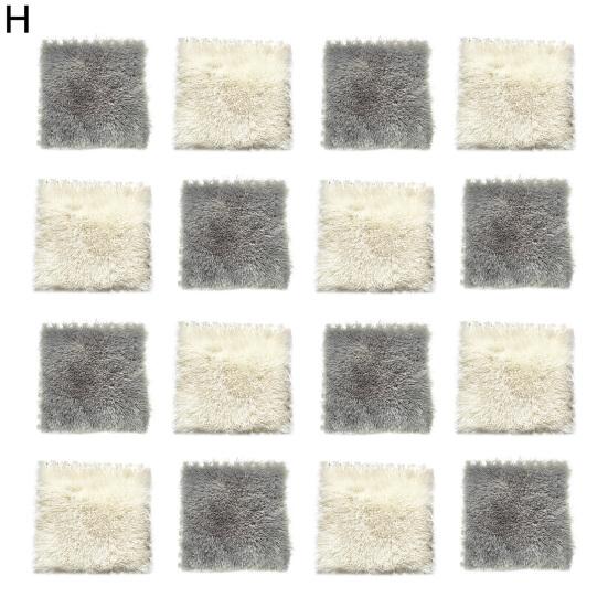 Yousheng 16 шт./компл. ковер-пазл, пэчворк, свободно совпадающий, пазл, пушистый, пазл, тип плюша, напольный коврик для гостиной