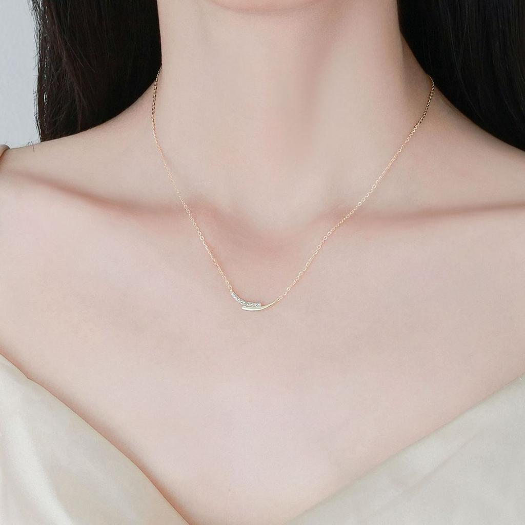 Серебряное ожерелье S925 Smile, легкая роскошная нишевая цепочка с изображением смайла на ключице, универсальный темперамент, высококачественный подарок для девушки