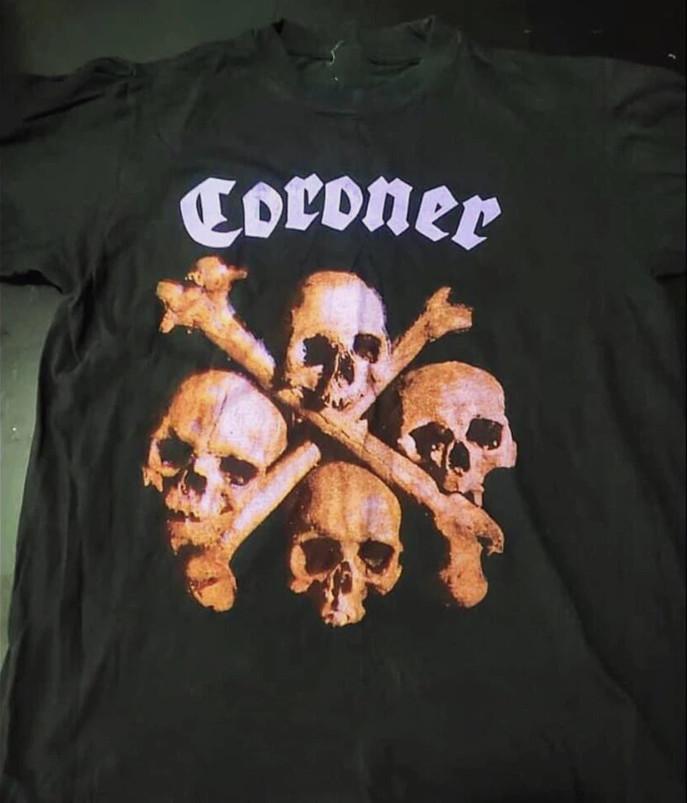 Черная футболка с принтом участника группы Coroner, все размеры S5XL, унисекс