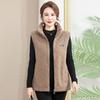 Women's Plus Size Casual Top Autumn and Winter Padded Solid Color Vest