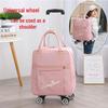Rolling Suitcase & Large Capacity Backpack with Printed Logo - Unisex Travel Bag for Students