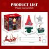 Rotating Christmas Tree Star Topper Carousel with LED Lights & Music Santa Claus Home Decorations USB-Powered 2026 New Year Holiday Decor