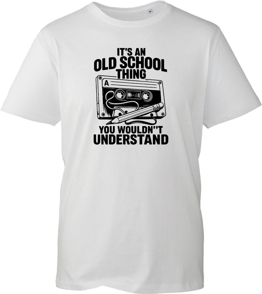 Футболка с кассетной лентой Old School Thing Унисекс Черный Хлопок Ретро Новинка Топ