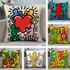 Pop Art Figures Graffiti Colorful Pillow Case Plush Fabric Soft Double Sided Print Sofa Cushion Cover Throw Pillow Covers