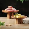 Wooden Tall Footed Cake Snacks Desktop Tabletop Photography Props Fruit Desserts Multipurpose