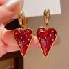 Heart-Shaped Strawberry Earrings: European & American Fashion Jewelry