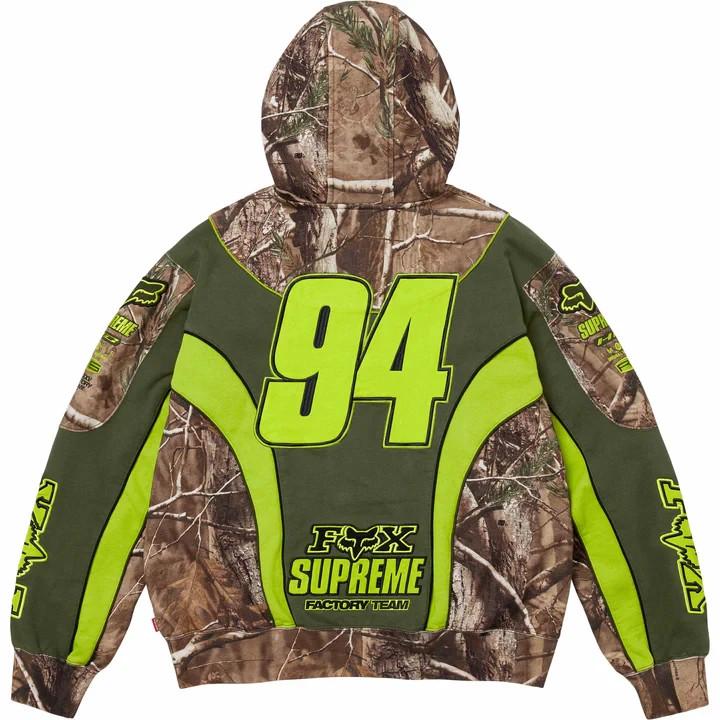 Supreme Толстовка с капюшоном на молнии Fox Racing Камуфляж
