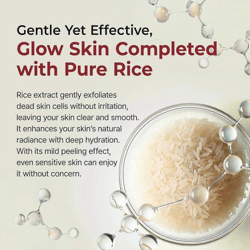 2 Exfoliating and Brightening Rice Essence Ampoules (White Rice / Black Rice)