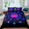Gemini Comforter Cover Set Twin Size Constellation Duvet Cover Set, Outer Space Universe Planet Print Bedding Set For Kids Teens