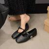 Модная женская обувь 2025 Горячая распродажа Ремешок с пряжкой Женские балетки Модные с круглым носком Повседневные лаконичные Самые продаваемые Неглубокие балетки на низком каблуке Zapatos