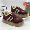 Hong Kong Style Retro German Training Shoes Women's New Winter Velvet Thick-soled Heightening Thermal Cotton Shoes Sports and Leisure Board Shoes