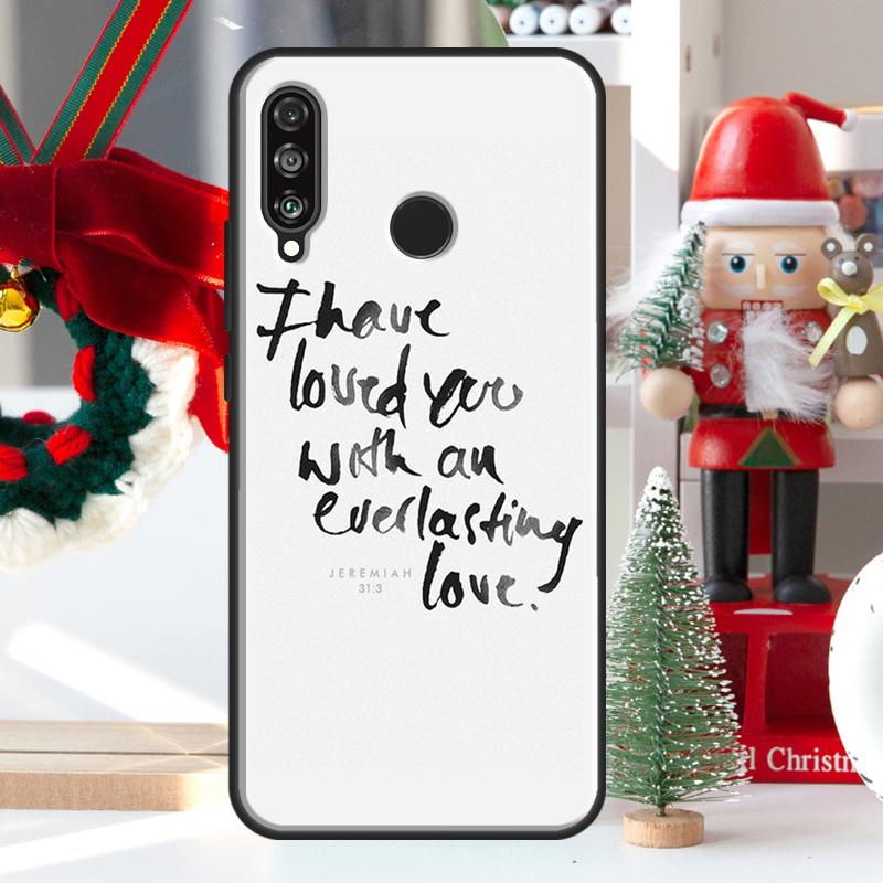 Крест с библейским стихом Иисуса Христа для Huawei Nova 9 10 SE 11 Pro Y60 Y70 Y90 Y61 Y91 Y72 Y73 12i 11i 8i P20 P30 P40 Lite Чехол
