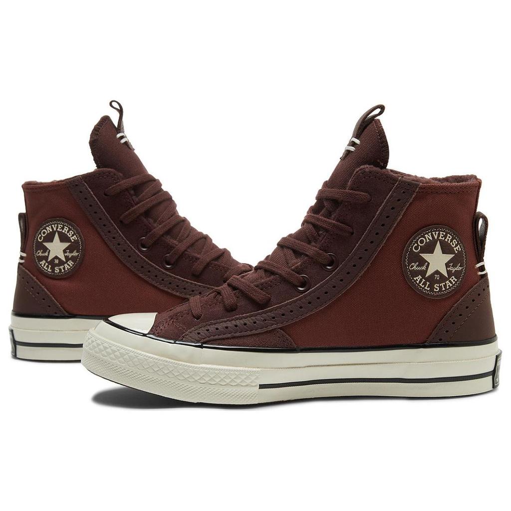 Converse Chuck 70 Perfed Overlays Trendy Comfortable Durable Warm High-Top Canvas Shoes Unisex Sneakers Red A08179C