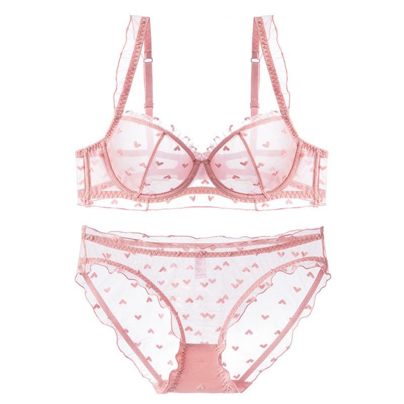 Womens Lace Bra Set Ultra Thin Push Up French Style Sexy Breathable Lingerie