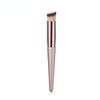 Champagne Color Makeup Brush for Women Face Basic Foundation Flame Cone Powder Flat Head Makeup Brush Tools Cosmetic Brush Set